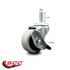 Service Caster 2 Inch Thermoplastic Rubber Wheel 8mm Threaded Stem Caster with Brake SCC SCC-TS05S210-TPRS-SLB-M815